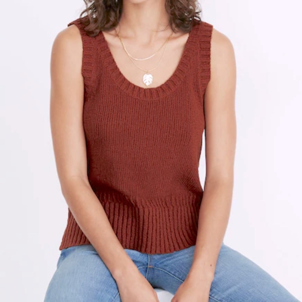 NWT Madewell Rusted Clay‎ Knit Tank size Small